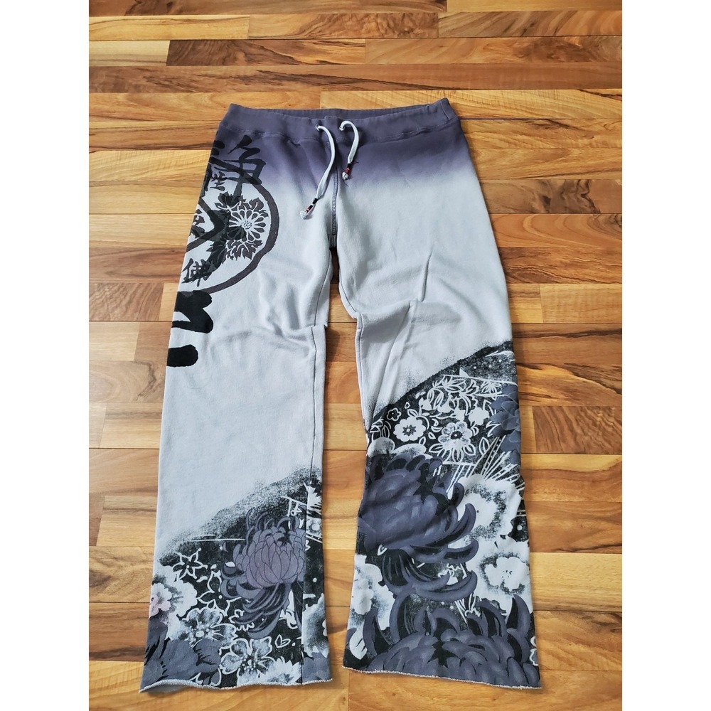 PAPARAZZI Women's Japanese-style Floral Pull-on Yoga Sweatpants Sz M